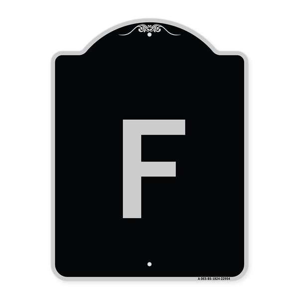 Signmission Sign with Letter F Heavy-Gauge Aluminum Architectural Sign, 24" x 18", BS-1824-22954 A-DES-BS-1824-22954